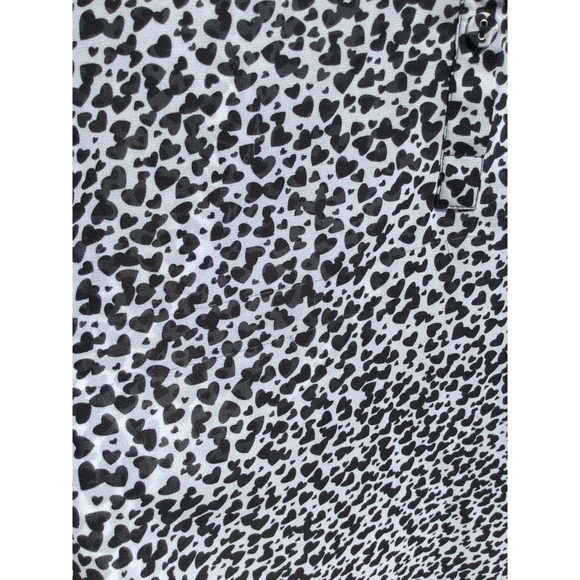 Torrid sheer long sleeve blouse size 2 2X 18 20 split back heart valentines - Picture 5 of 12